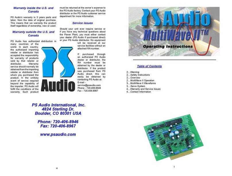 PS Audio MultiWave II manual