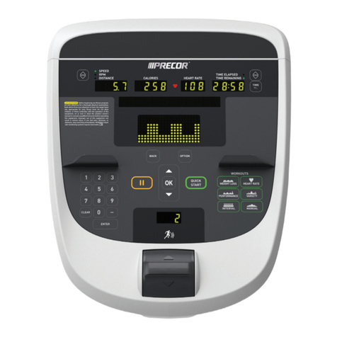 Precor P30 Console Installation and operation manual