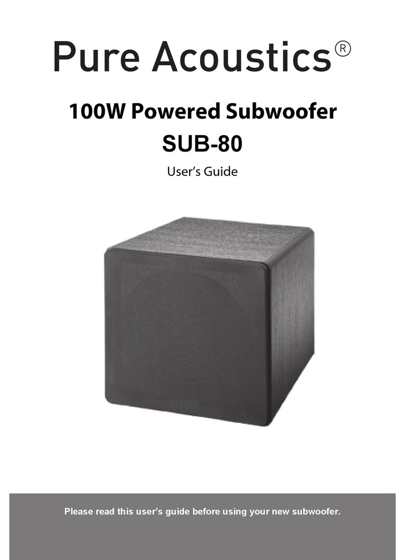 Pure Acoustics SUB-80 user guide
