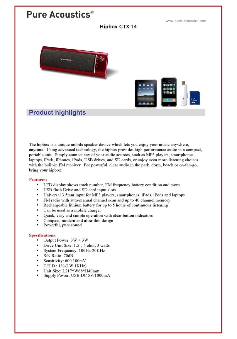 Pure Acoustics Hipbox GTX-14 specification