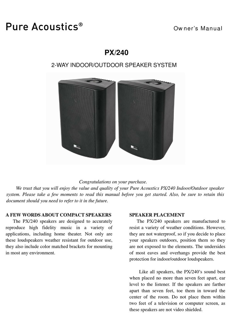 Pure Acoustics PX/240 User manual