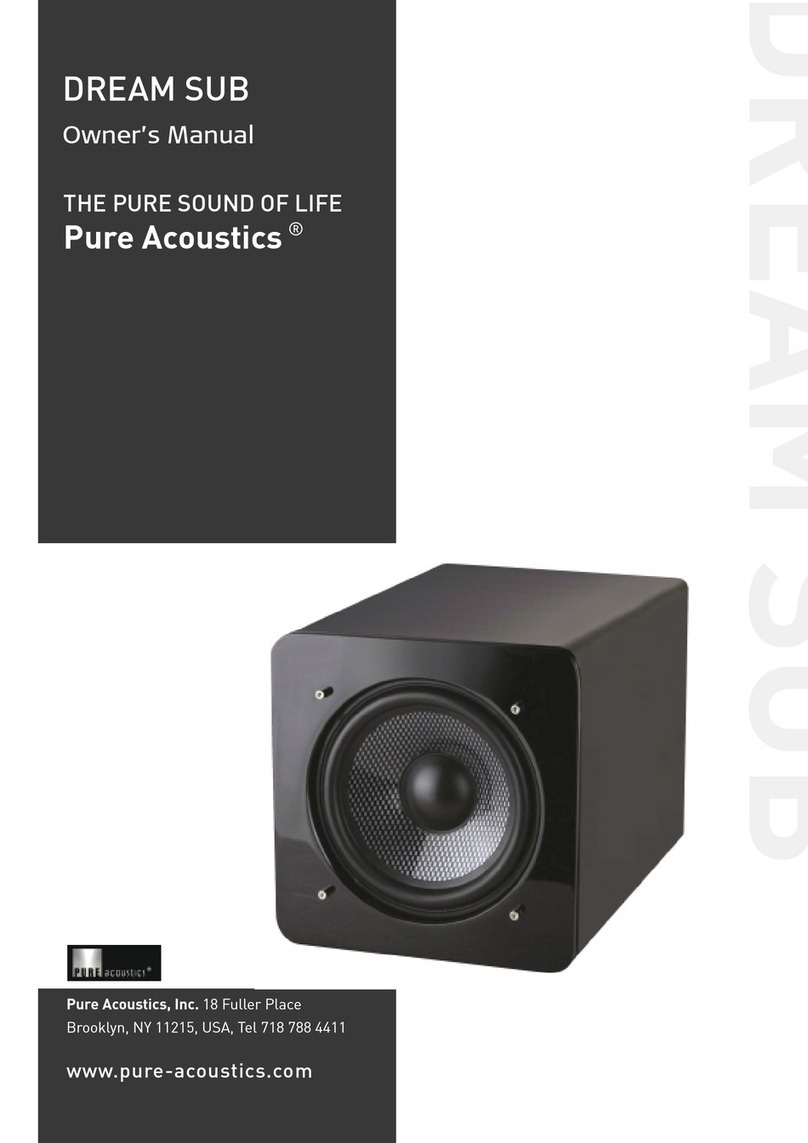 Pure Acoustics DREAM SUB owner's manual