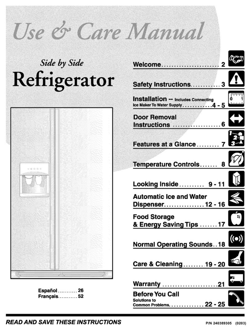 Electrolux WRS26MF5AQ3 User manual