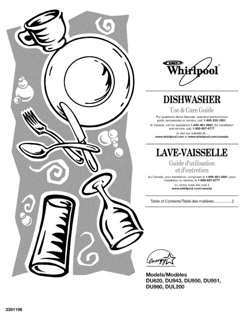 Whirlpool DU960PWKB1 Use & care guide