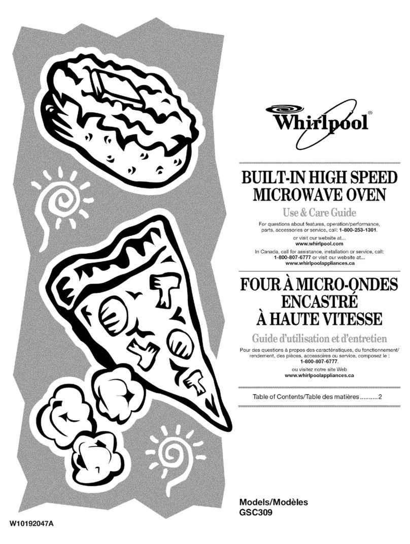 Whirlpool GSC309PVS00 Use & care guide