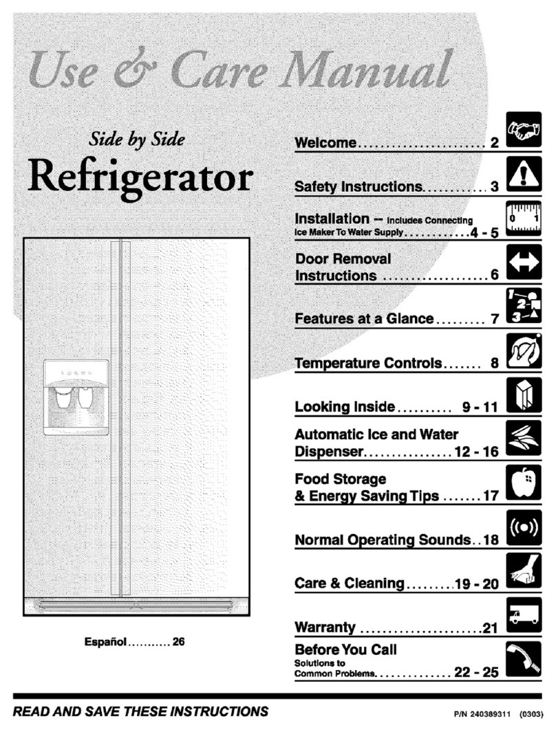 Electrolux WRS23MW3AW8 User manual