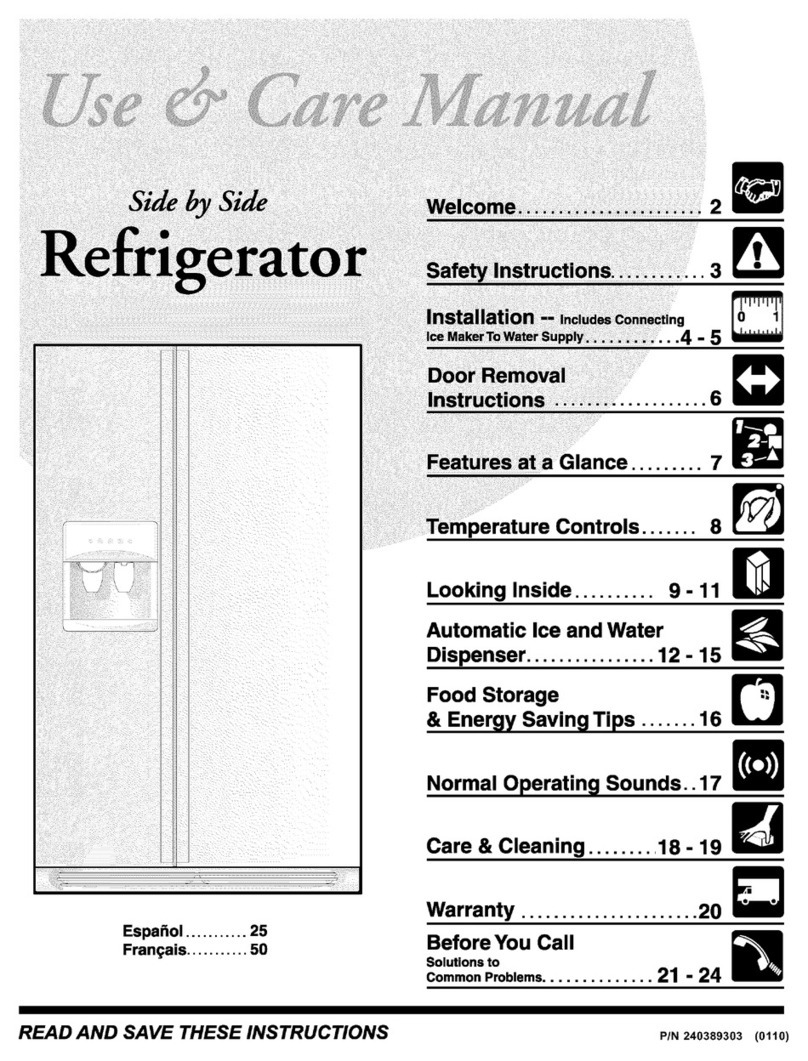 Electrolux WRS26MF5AW1 User manual