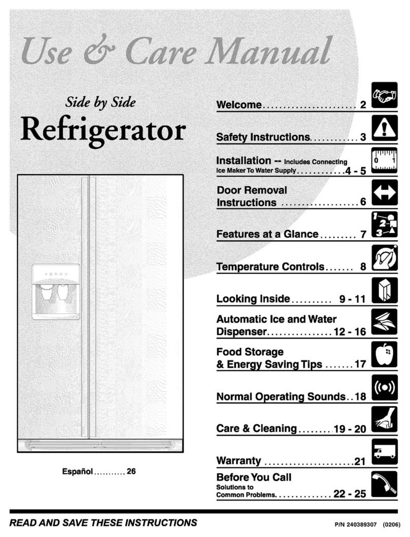 Electrolux WRS26MF5AS4 User manual