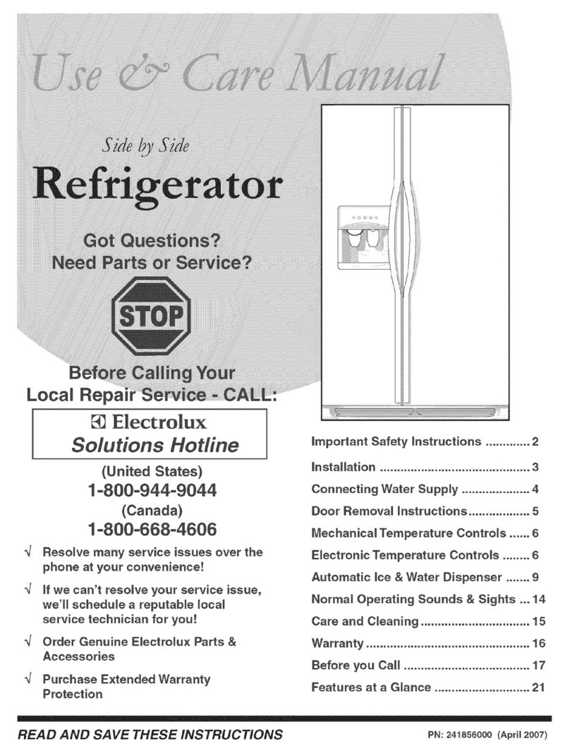 Electrolux WRS3R3EWD Use & care User manual