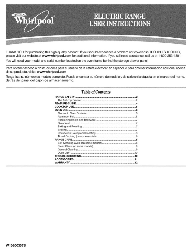 Whirlpool WFE324LWB0 User manual