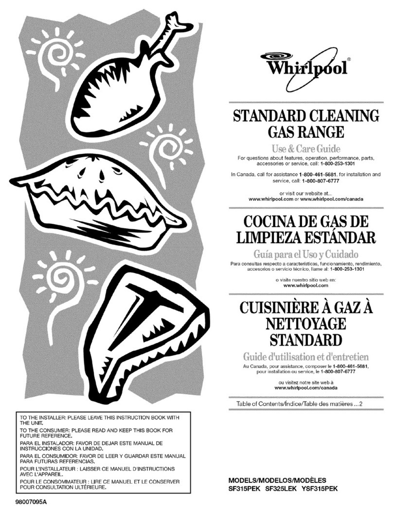 Whirlpool YSF315PEKW0 Use & care guide