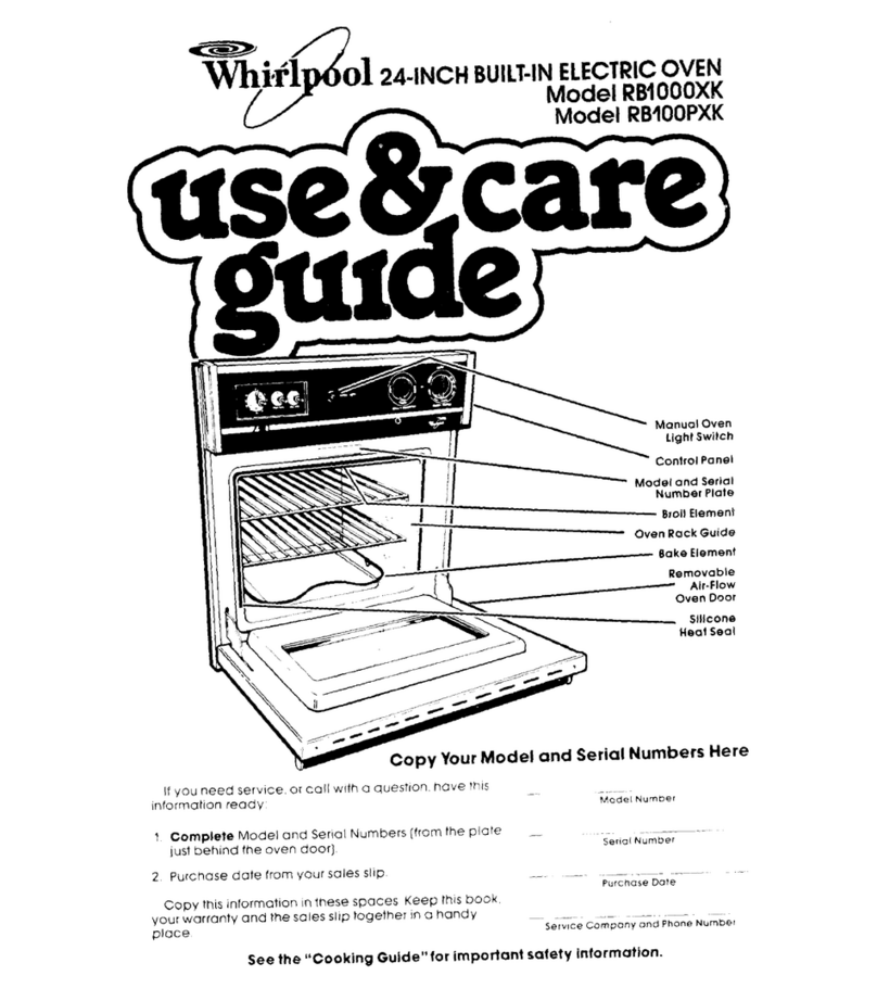 Whirlpool RB1000XKW0 User manual