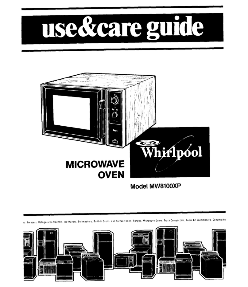 Whirlpool MW8100XP0 Use & care guide