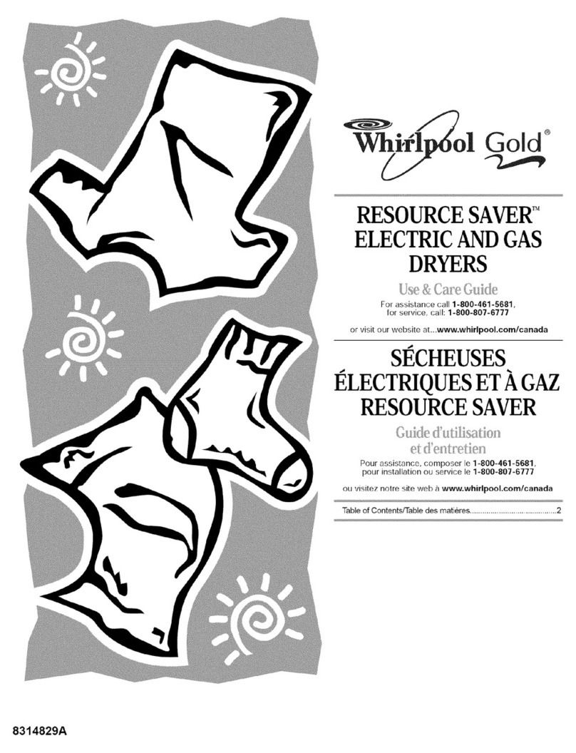 Whirlpool Gold Resource Saver YGEW9877JQ1 Use & care guide