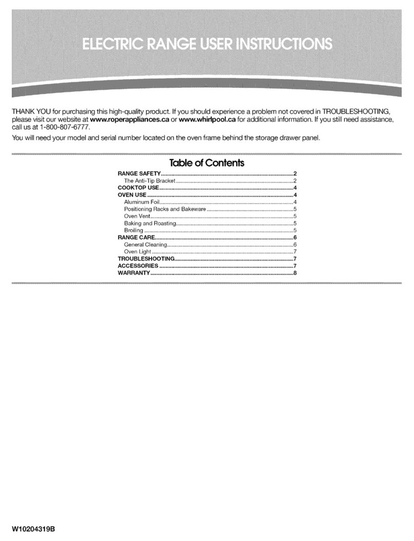 Whirlpool RVE30100 User instructions