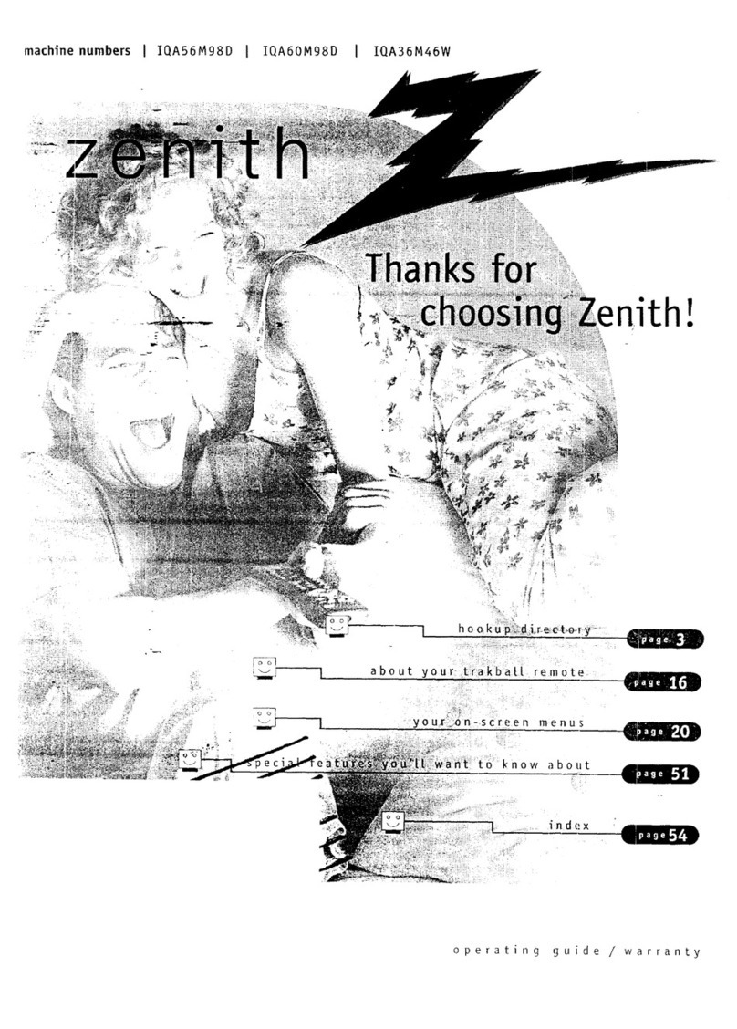 Zenith IQA56M98W9 Series Operating and maintenance manual