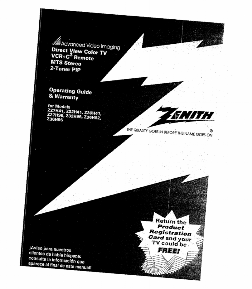 Zenith Z27H96 Operating and maintenance manual