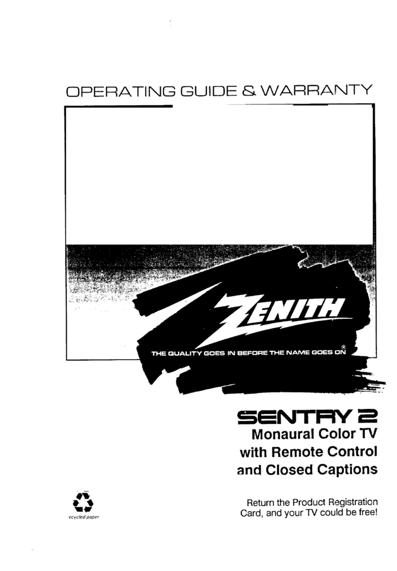 Zenith SENTRY 2 SLS1931S Operating and maintenance manual