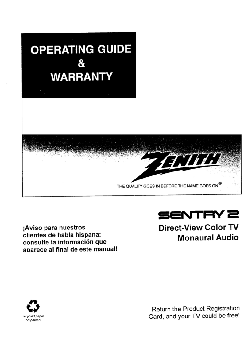 Zenith SENTRY 2 SMS2047W Operating and maintenance manual