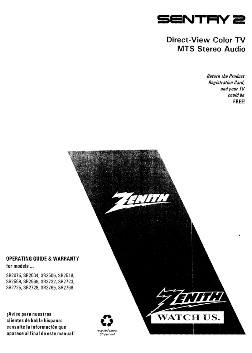 Zenith SENTRY 2 SR2765 Operating and maintenance manual