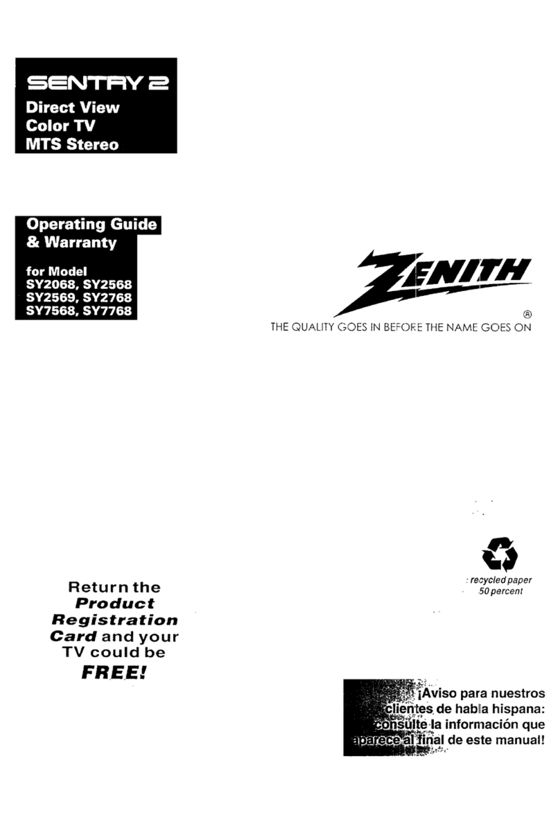 Zenith SENTRY 2 SY2768 Operating and maintenance manual