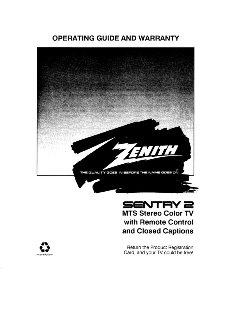 Zenith SENTRY 2 SLS2751Y  and warranty Operating guide and warranty