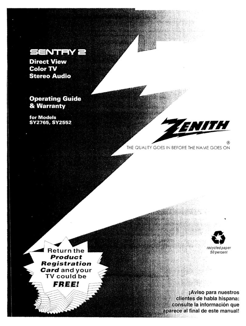Zenith SENTRY 2 SY2765 Operating and maintenance manual