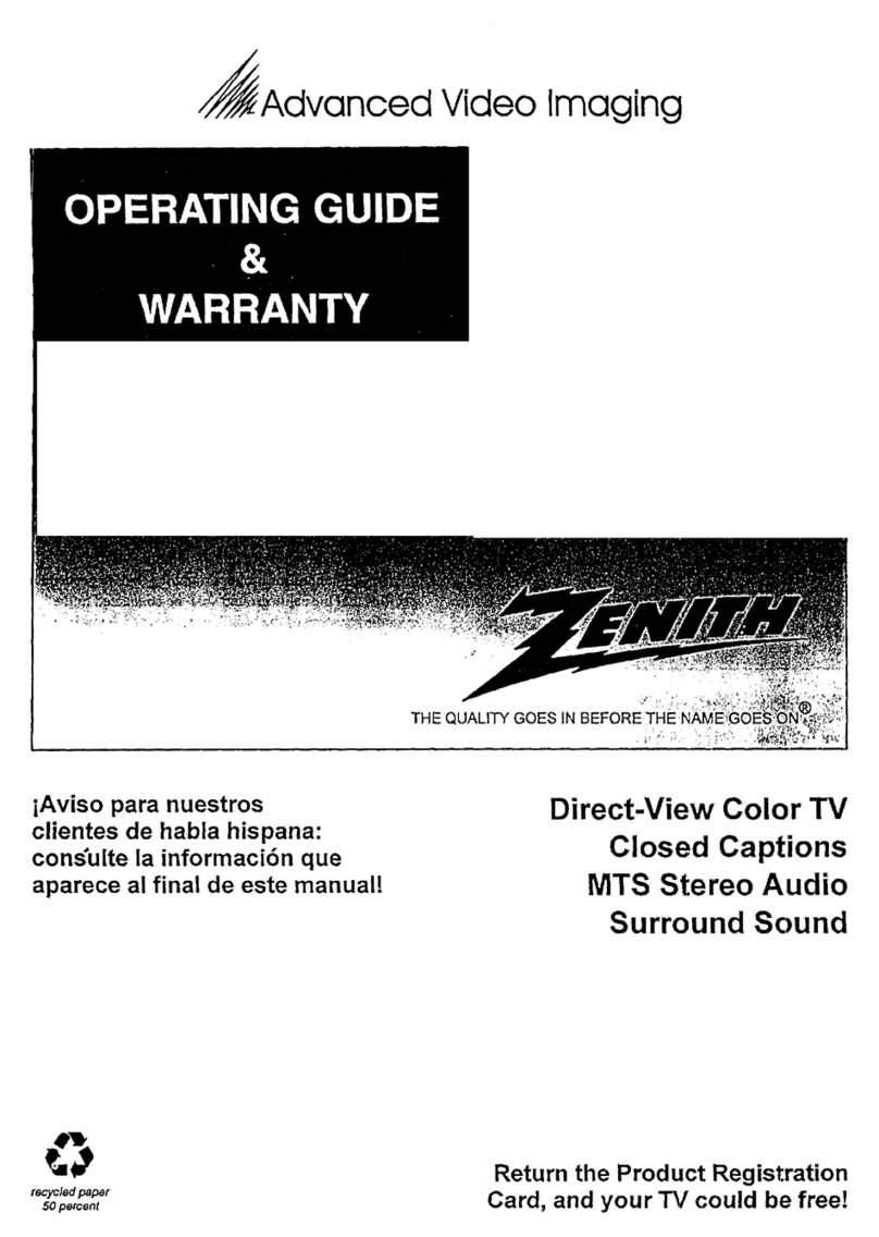 Zenith SM3583BT Operating and maintenance manual