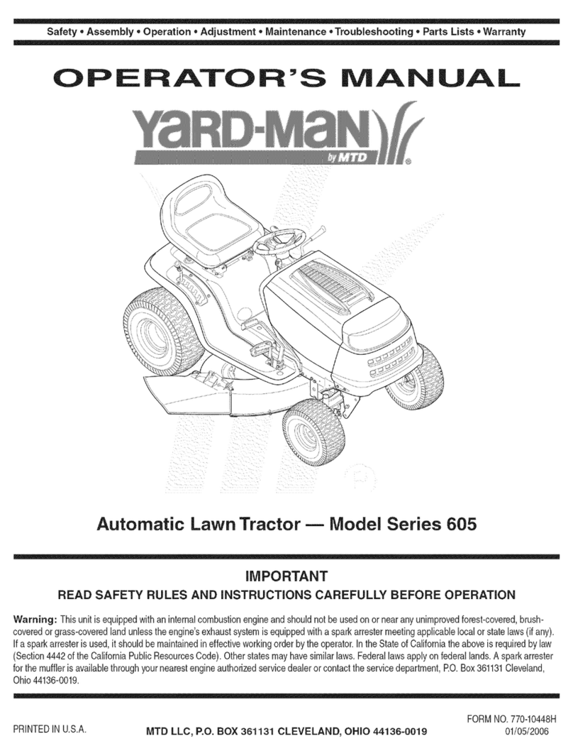 Yard-Man 605 Series User manual Yard-Man 605 Series User manual