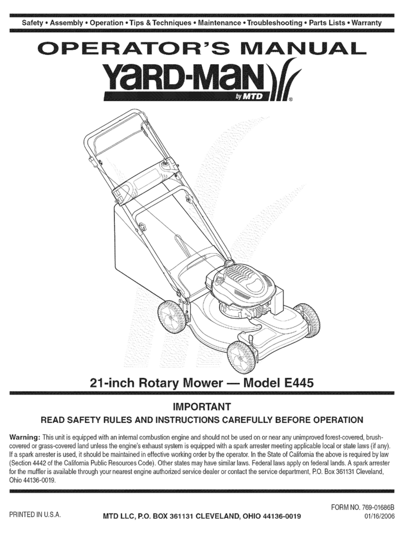 Yard-Man E445 Operator's manual