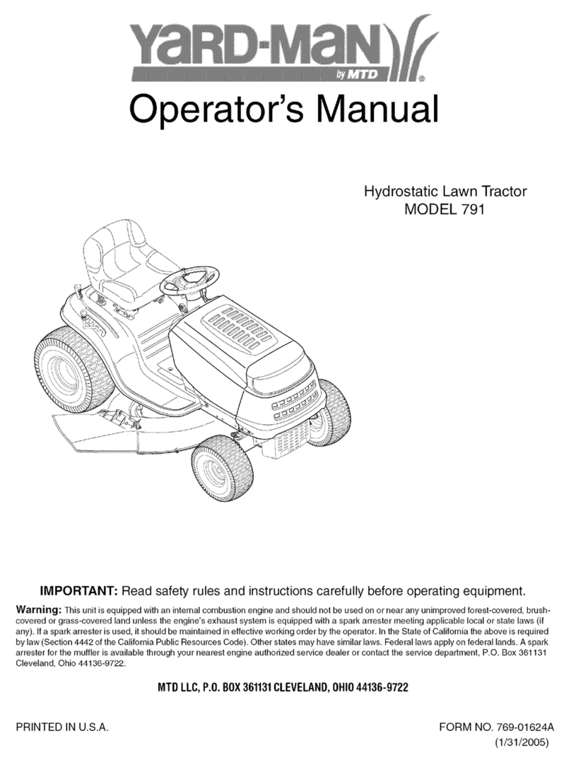 Yard-Man 791 Operator's manual