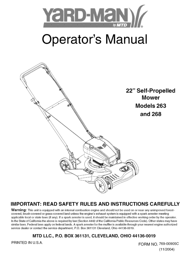 Yard-Man 263 User manual