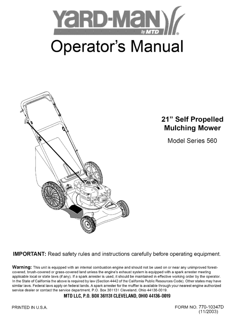 Yard-Man 560 Series Operator's manual