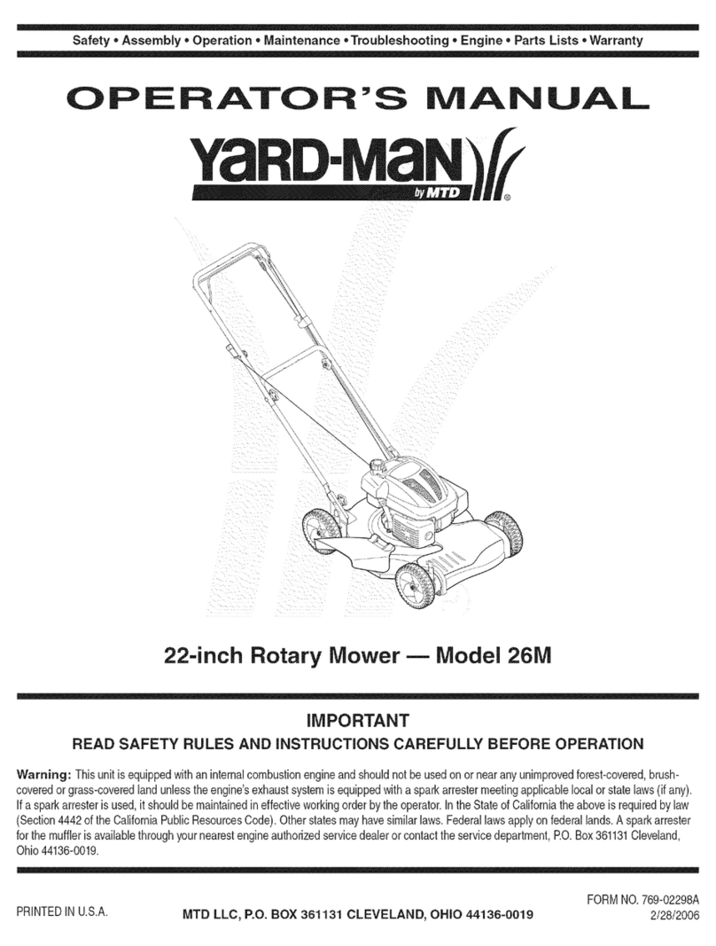 Yard-Man 26M User manual
