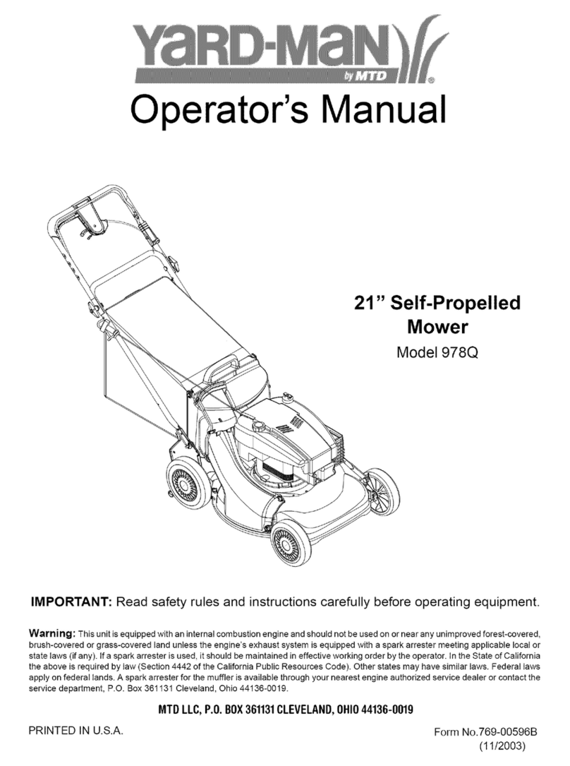Yard-Man 978Q Operator's manual