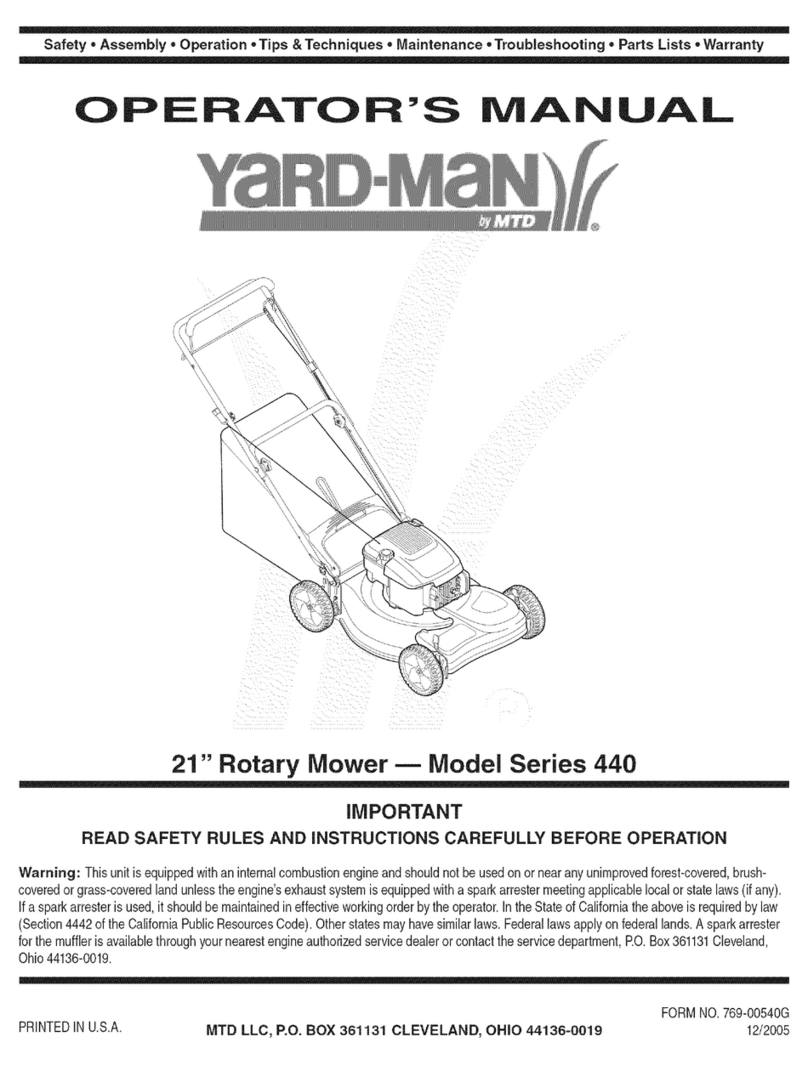 Yard-Man 440 Series Operator's manual