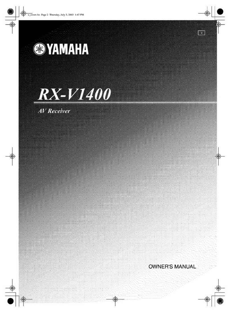 Yamaha RX-V1400 owner's manual Yamaha RX-V1400 owner's manual