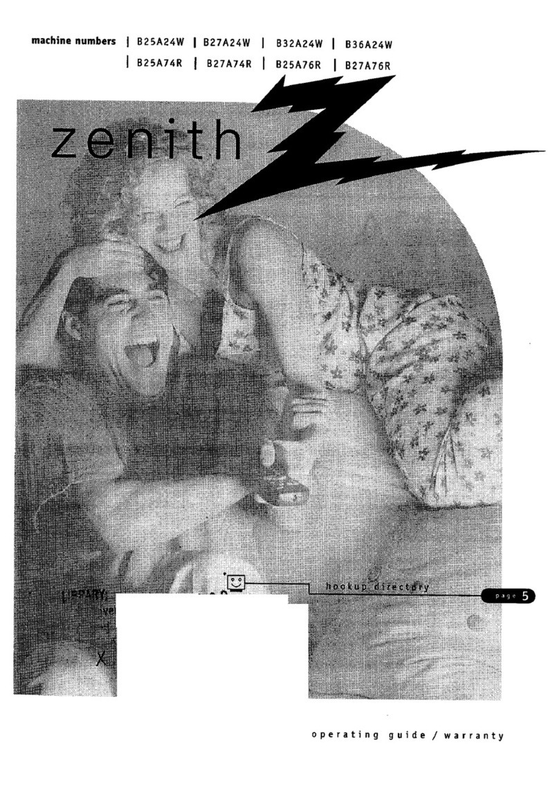 Zenith B32AZ4W Operating and maintenance manual