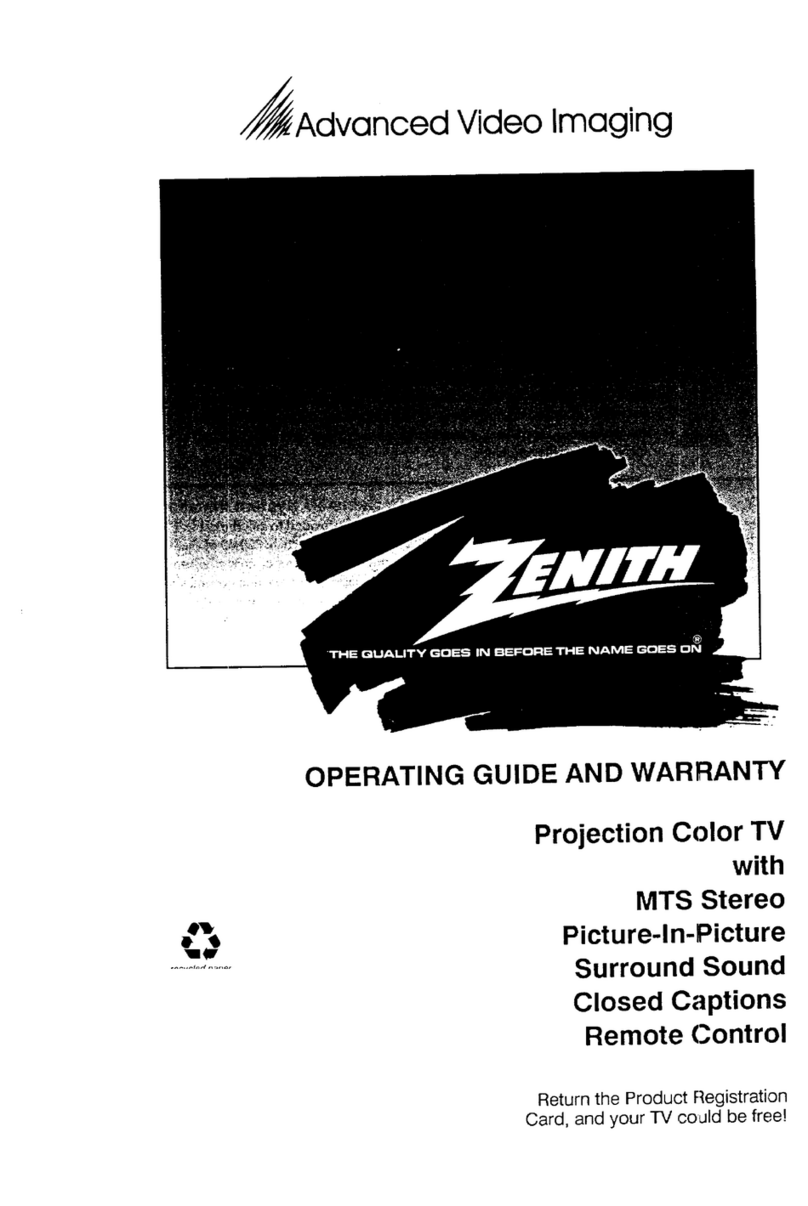 Zenith PV4661LK  and warranty Operating and maintenance manual