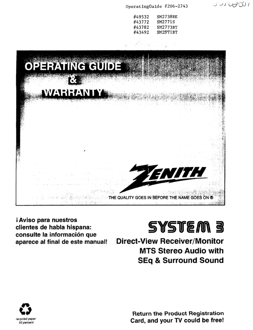 Zenith SM2771S Operating and maintenance manual