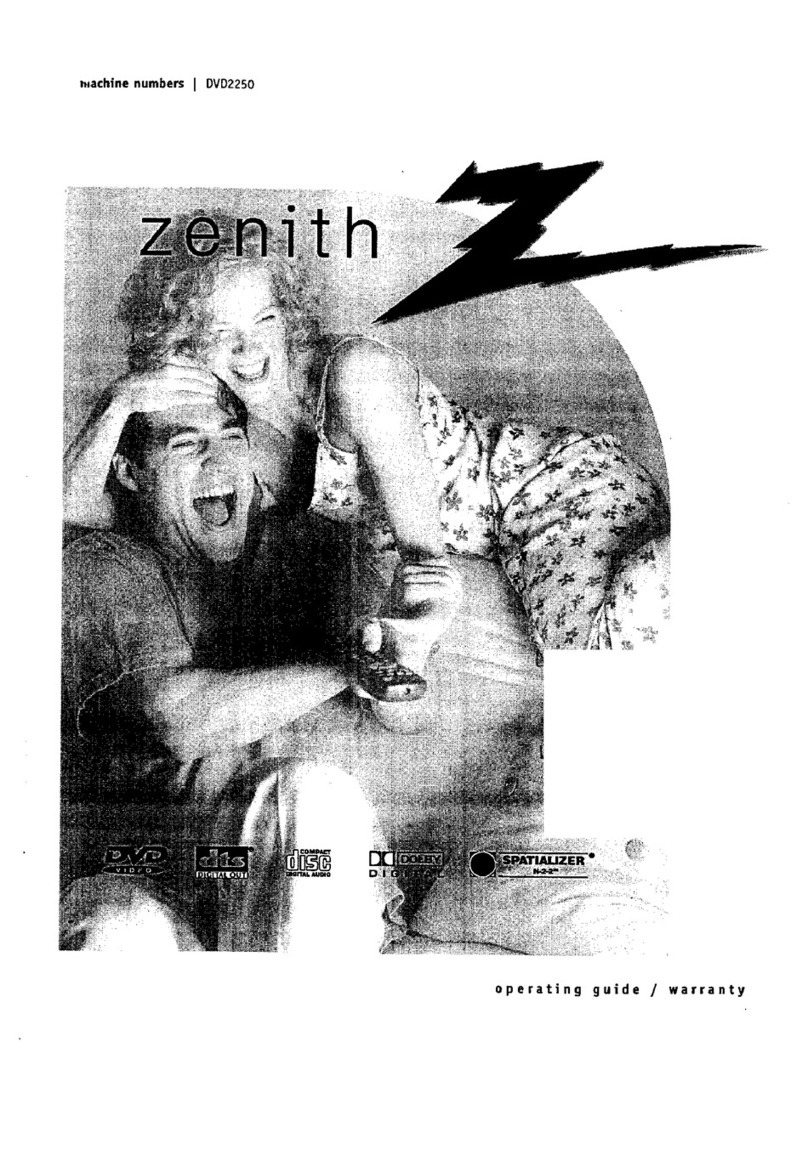 Zenith DVD2250 Operating and maintenance manual