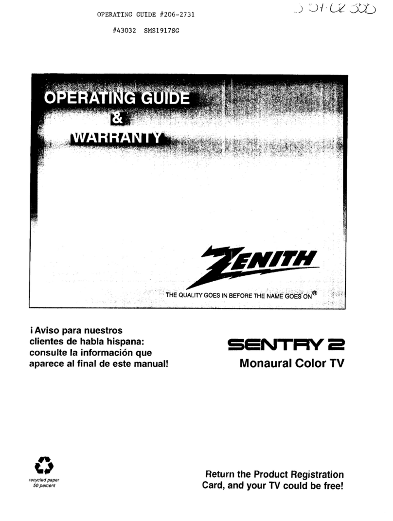Zenith SENTRY 2 SMS1917SG Operating and maintenance manual