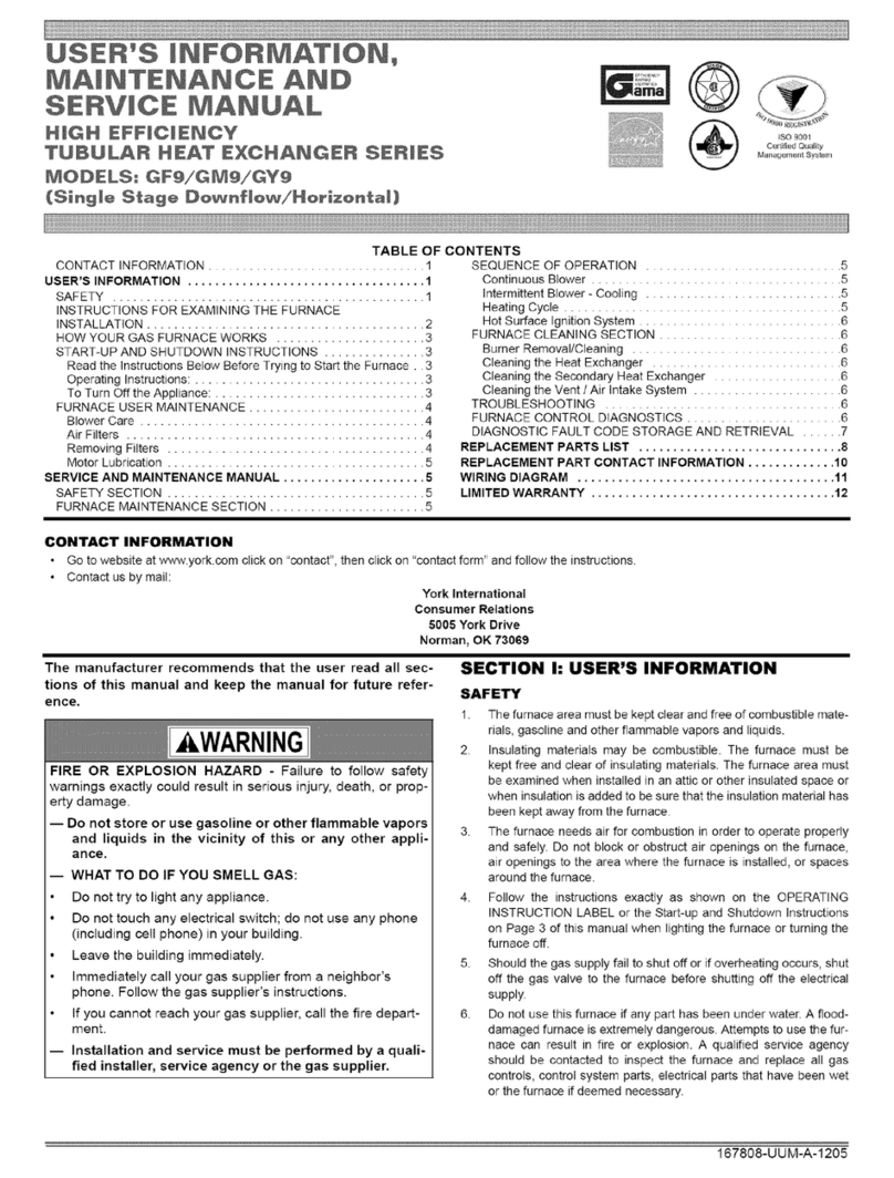 York GY9 User manual