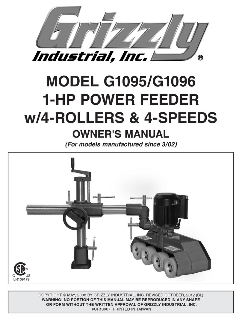 Grizzly G1095 owner's manual