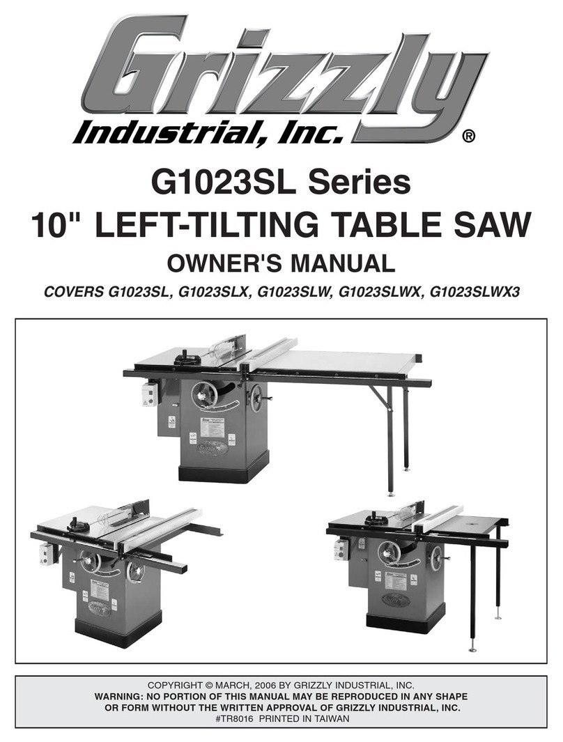 Grizzly G1023SL Series User manual