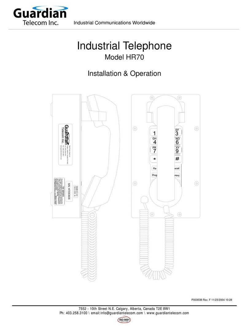 Guardian HR70 Installation & operation