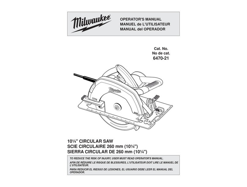Milwaukee 6470-21 Operator's manual