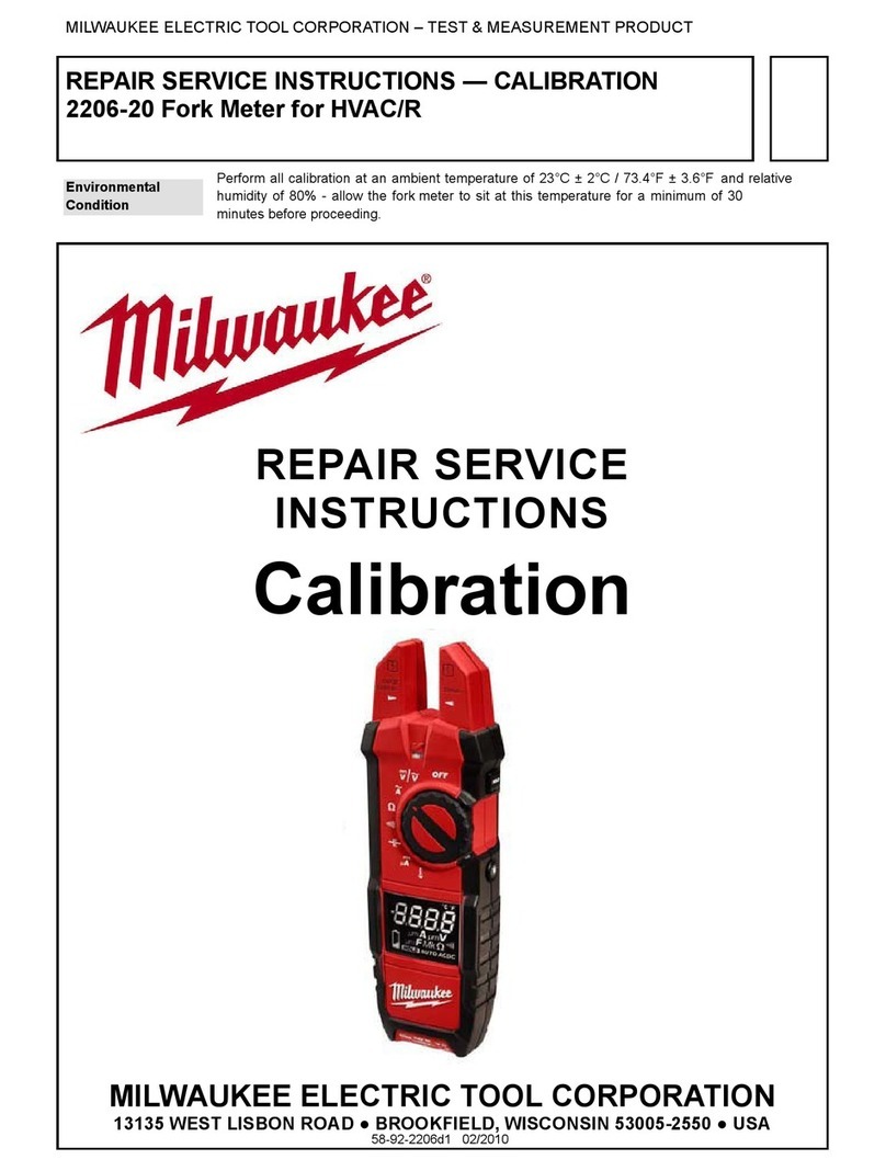 Milwaukee 2206-20 Repair service instructions