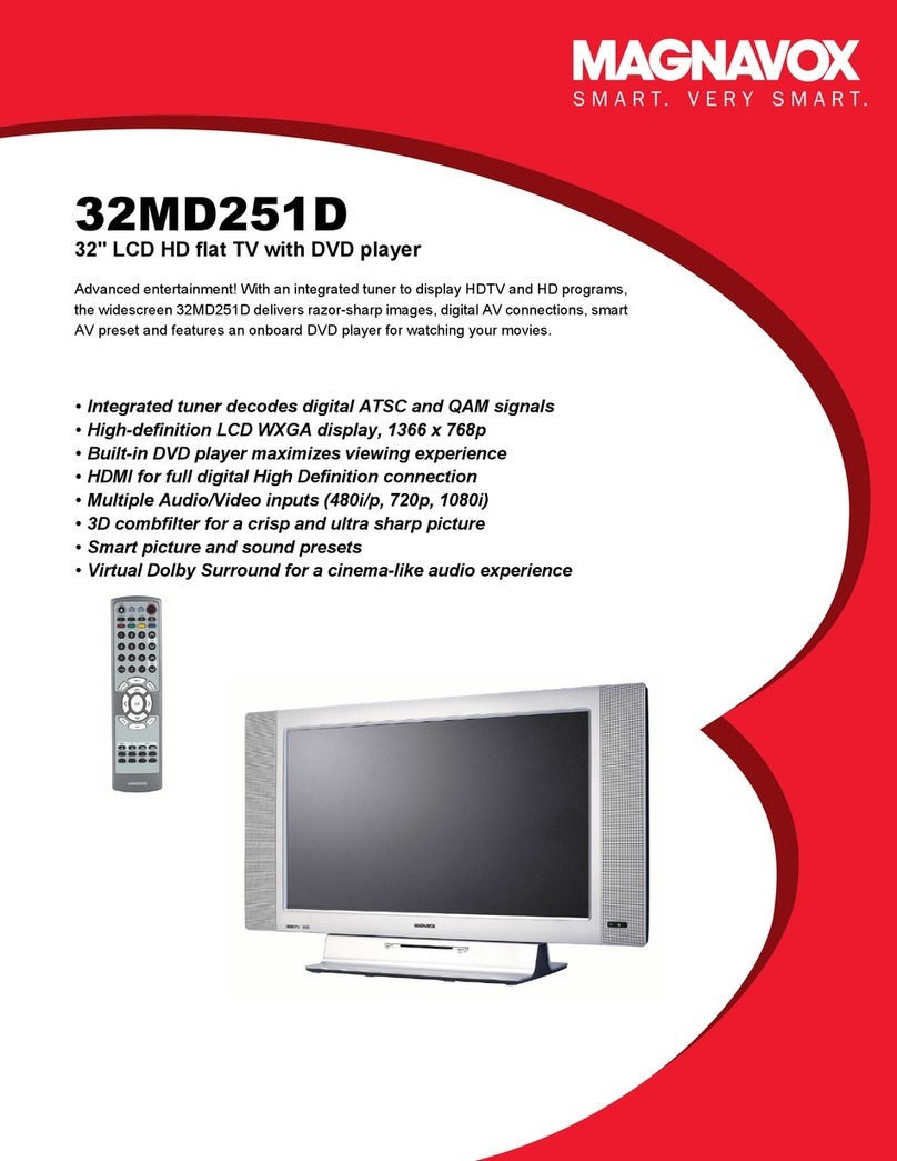 Magnavox 32MD251D - 32" Lcd Hd Flat Tv Installation instructions