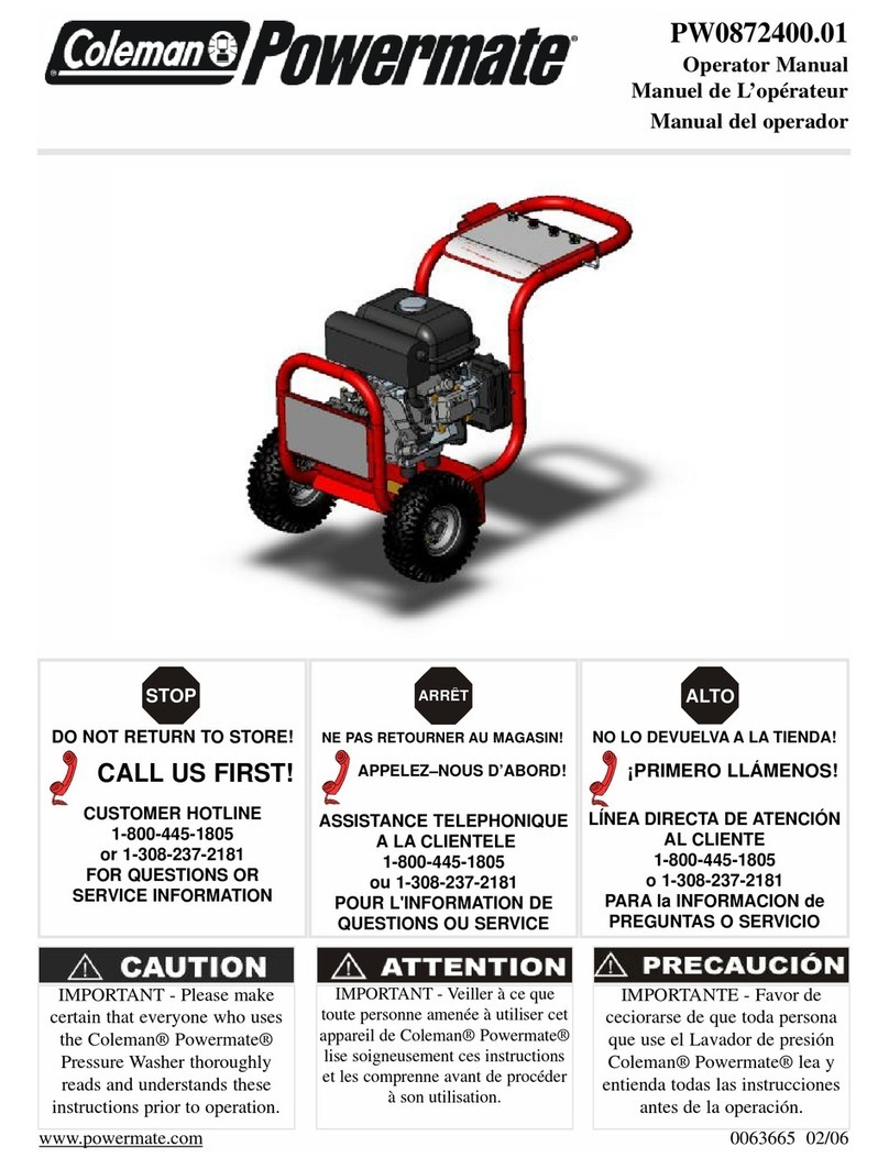 Powermate Coleman PW0872400.01 User manual